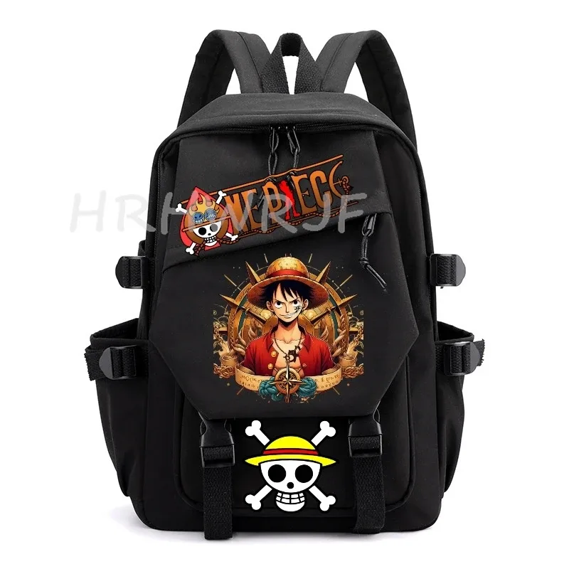 sac à dos anime one piece monkey d luffy, sac à dos d'université, sac à dos de voyage pour fille, sac à dos en nylon pour ordinateur portable, sacs d'école pour femmes et hommes