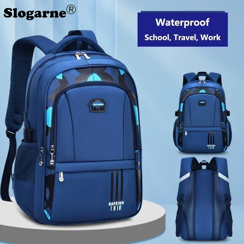 cartable pour élèves du primaire et du collège, sac à dos léger de grande capacité pour garçons, soulagement de la charge, protection de la colonne vertébrale