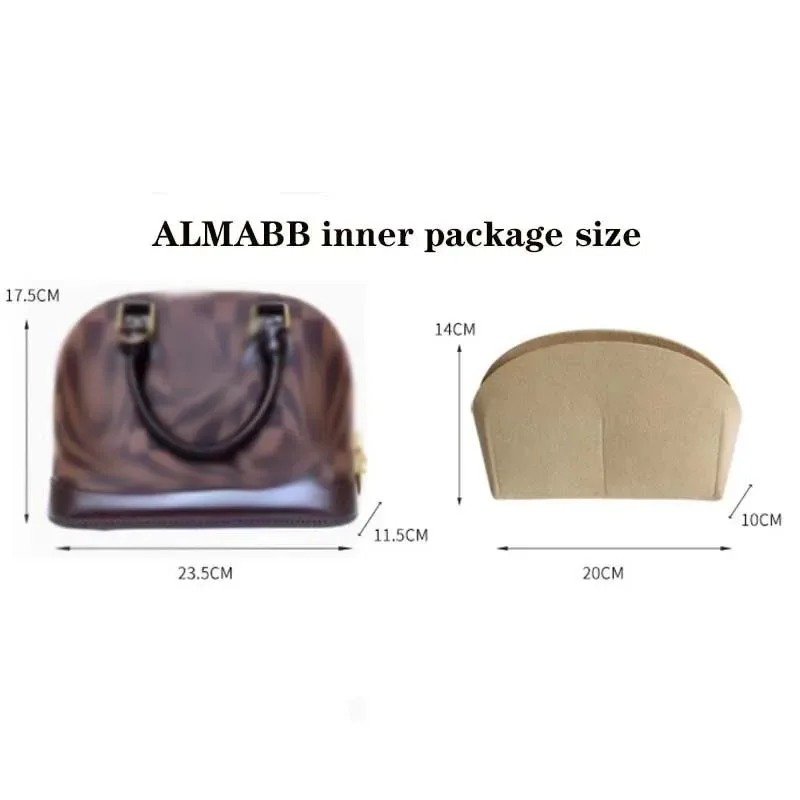 organisateur de sac alma bb, organisateur de maquillage pour petit sac à main, organisateur de sac intérieur portable, organisateur de sac à cosmétiques en forme de coquille, cadeau de noël