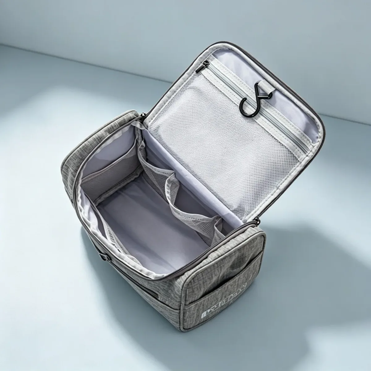 sac de voyage pour toilettage des animaux, organisateur d'accessoires pour animaux de compagnie avec motif de bain de chien mignon, pochette suspendue portable pour accessoires de toilettage