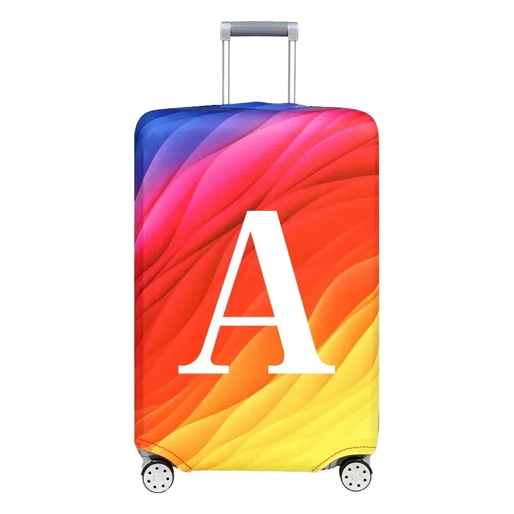 housse de protection pour compartiment à bagages, série de lettres blanches, tissu résistant, housse anti-poussière pour valises de voyage de 18 à 32 pouces