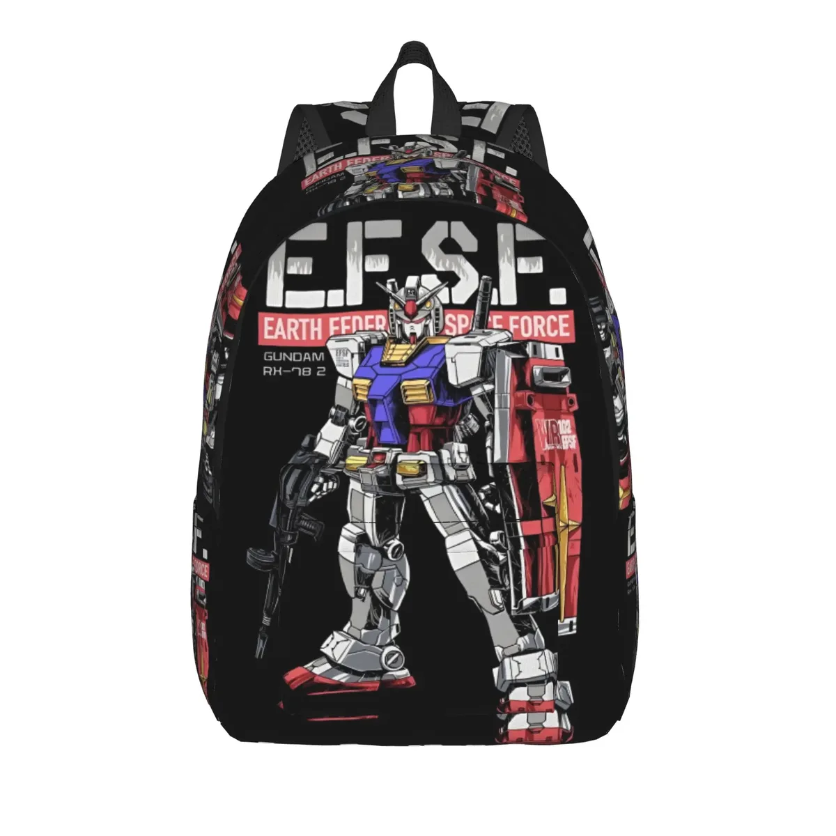 sac à dos gundam, sac à dos streetwear avec robot de dessin animé, sacs d'école unisexes, grands sacs de voyage, sac à dos design