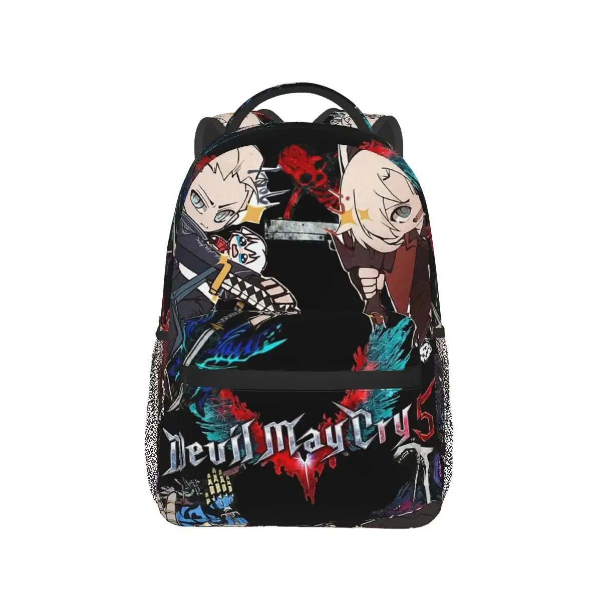 sac à dos imprimé double face devil may cry game, sac à livres pour étudiants garçons et filles, sac d'école pour enfants, sacs à bandoulière pour hommes et femmes