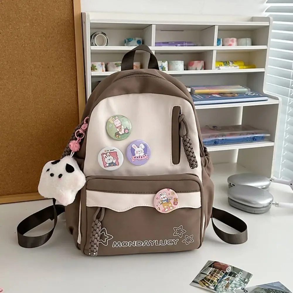 sac à dos mignon de style japonais, sac d'école multifonction en nylon, sac à main de grande capacité pour étudiant