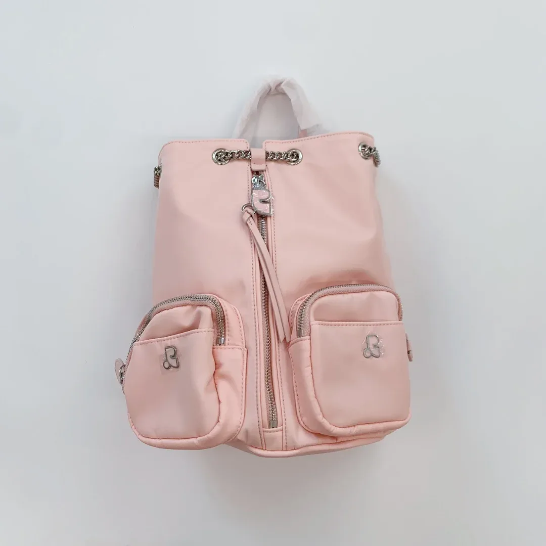 sac à dos à chaîne unique, sac à dos créatif coréen multi-poches avec fermeture éclair