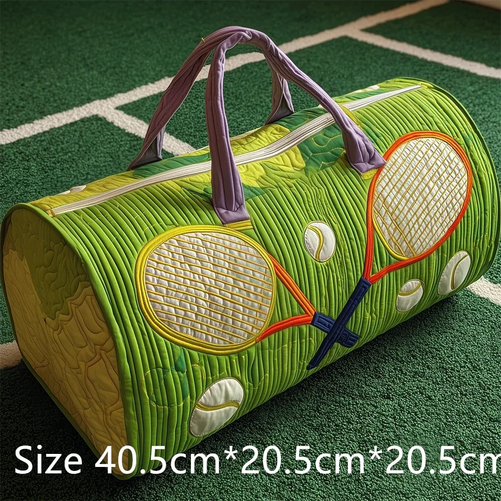 sac de sport matelassé imprimé en 3d pour raquette de tennis, grande capacité, sac de voyage et de sport, sac de week-end tendance pour hommes et femmes