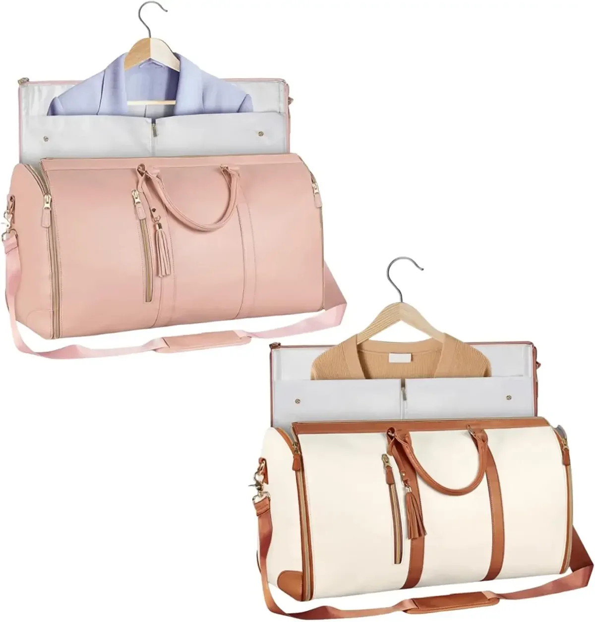 Sac de sport pliable de grande capacité, sacs de voyage pour vêtements, sac à main pliable, fourre-tout imperméables convertibles en PU, sacs de fitness en plein air