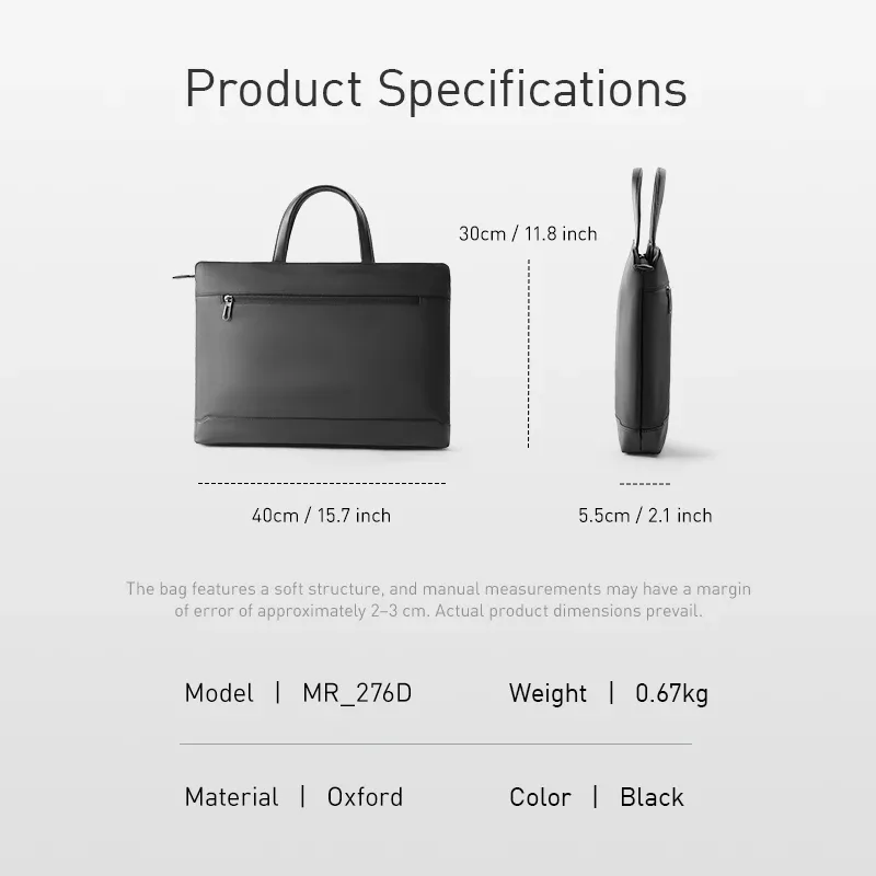 mark ryden sac fourre-tout pour ordinateur portable pour homme, 15,6 pouces, en tissu oxford, léger, imperméable, sac à main professionnel pour le travail de bureau