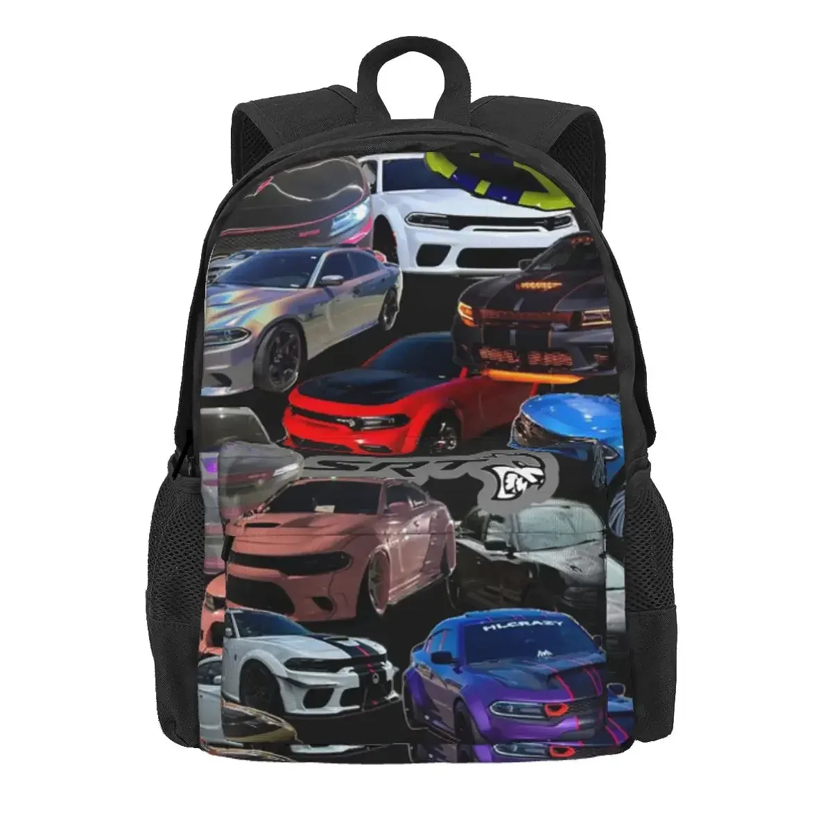 sac à dos d'étudiant srt hellcat demon dodge challenger, sac d'école, sac à dos de randonnée pour hommes et femmes, sac à bandoulière