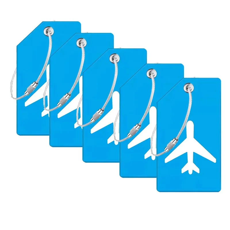 étiquette à bagages en silicone pour valises avec boucle en acier inoxydable, approuvée par la tsa, protection de la vie privée, accessoires de voyage essentiels, étiquettes à bagages