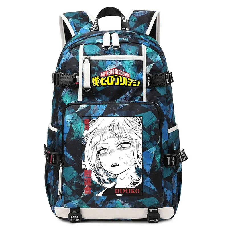 sac à dos d'école imprimé my hero academia, grande capacité, sac à dos décontracté pour garçons et filles, sac à livres de voyage pour enfants