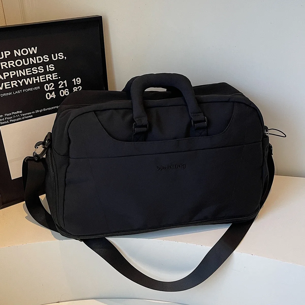 sac de voyage portable extensible pour hommes et femmes, sac à bagages léger de grande capacité pour courtes distances, boîtier de chariot de voyage fitness avec sac supplémentaire et compartiment à chaussures