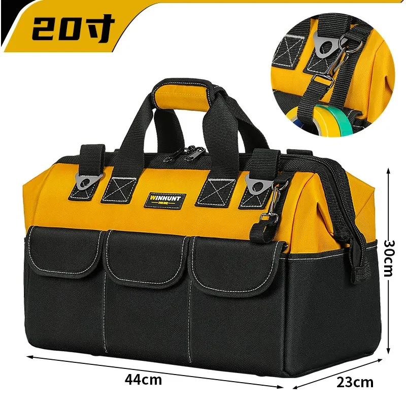sac à outils robuste, boîte à outils portable à 14 poches, organisateur de rangement, organisation de boîte à outils avec bandoulière réglable