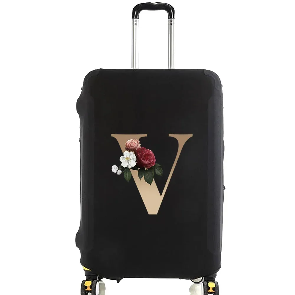 housse de protection pour valise de voyage, housse de protection élastique épaisse pour bagages de 18 à 28 pouces, étui de sac de voyage pour bagages, lettre dorée imprimée