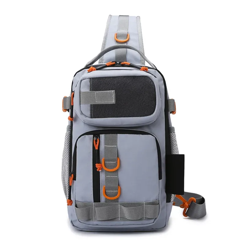 équipement de pêche double épaule bandoulière vélo sport sac à dos étanche camouflage tactique poitrine sac luya sacs