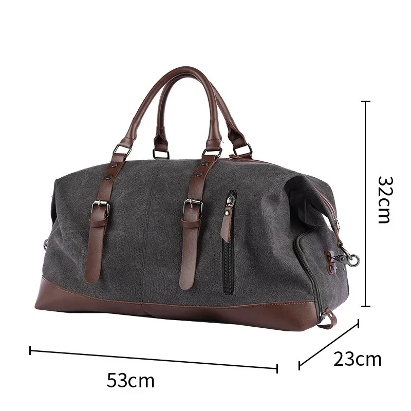 sac à main en toile rétro pour hommes, sac à bagages, sac à dos initié, grande capacité, courte distance, tendance de la mode