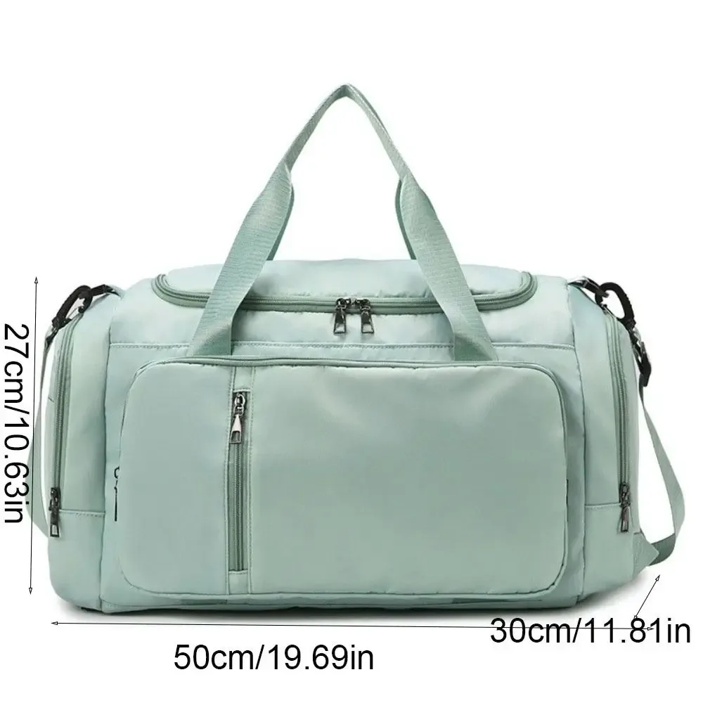 sac de voyage simple en tissu oxford, sac à dos de voyage uni à poignée, grande capacité, sac de sport avec séparation sec/humide