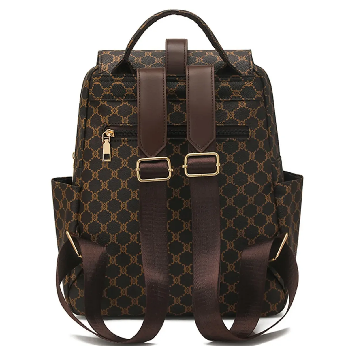 sac à dos de voyage décontracté grande capacité à motif floral pour femme, nouveau style 2026, sac de travail quotidien pour trajets urbains, minimaliste en pu