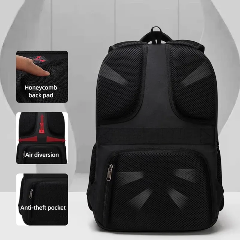 nouveau sac à dos étanche pour ordinateur portable de 17 pouces, sac d'affaires avec chargement usb, grand sac à dos de voyage pour avion, mochila pour hommes