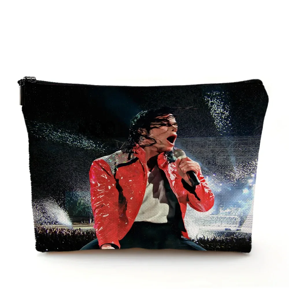 super star michael jackson sac cosmétique double impression sacs de maquillage femmes sac à main de mariage dame organisateur de voyage portefeuille enfant
