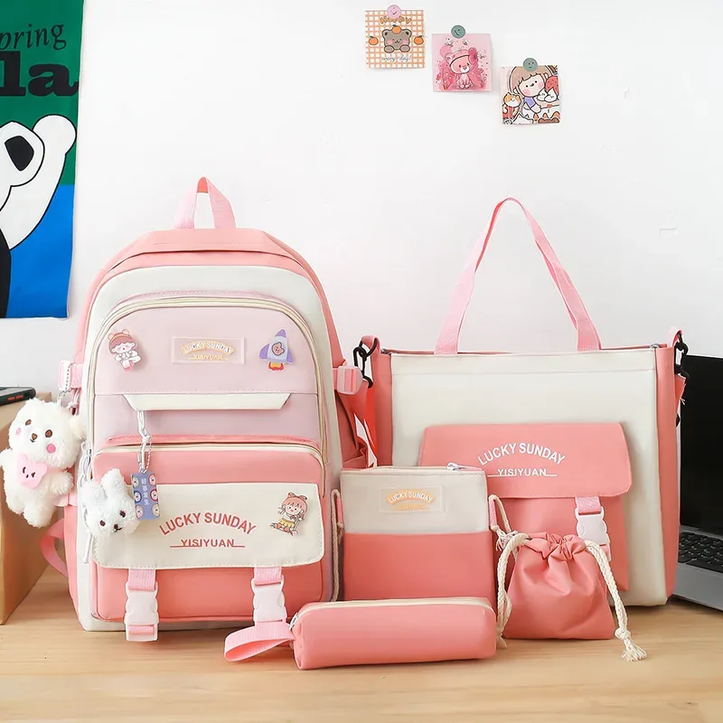 sac à dos scolaire tendance 2026 pour fille, sac de voyage, sac à dos d'épaule grande capacité léger pour élèves du primaire, du collège et du lycée - mochila escolar