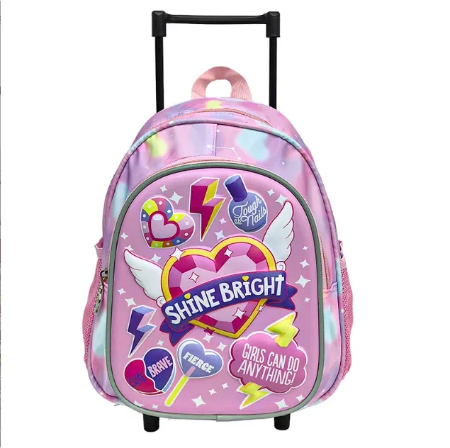 12 pouces enfants école sac à dos roulant maternelle voyage chariot sac enfant en bas âge valise école à roulettes sac à dos cartable pour fille