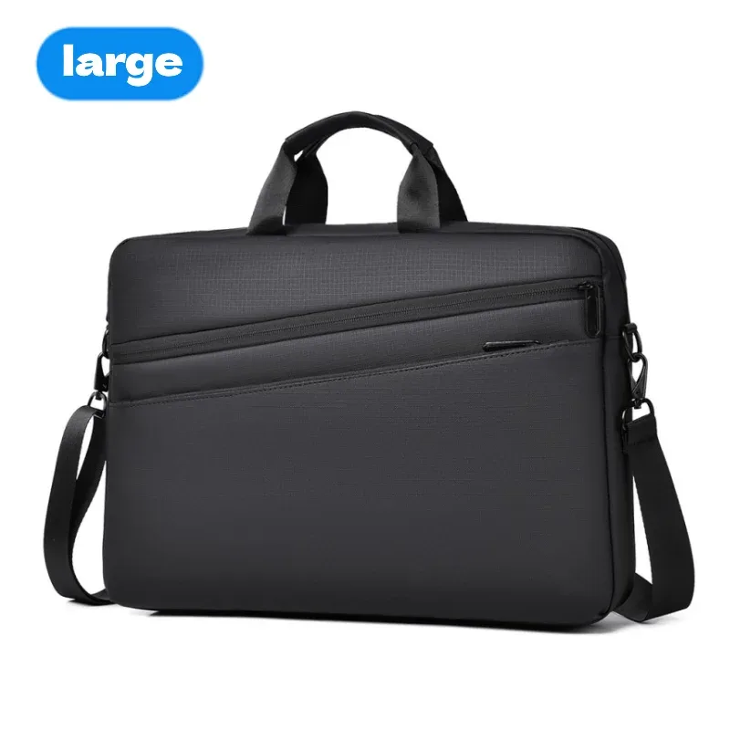 sac pour ordinateur portable 15,6-17,3 pouces, mallette d'affaires, sac à bandoulière pour hommes, bandoulière réglable, adapté aux déplacements quotidiens