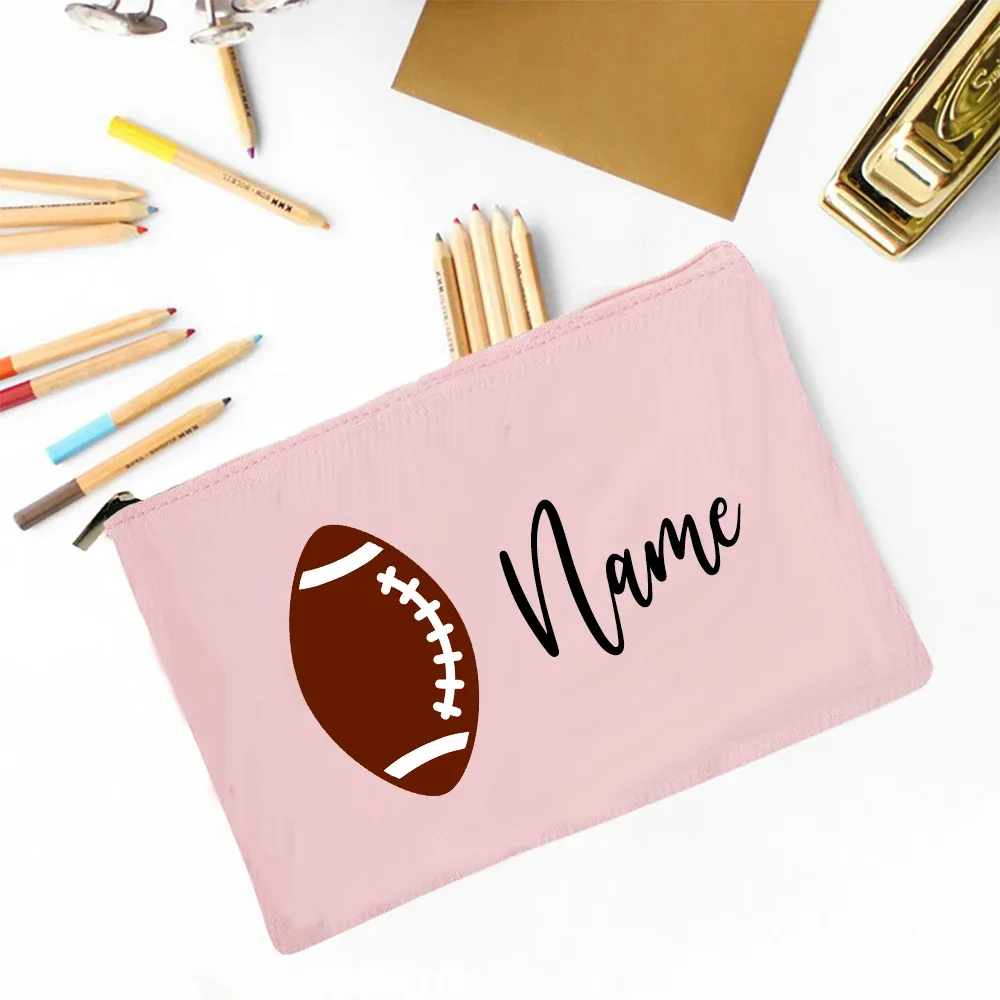sac à crayons de football personnalisé, trousse à crayons avec nom personnalisé, fournitures de papeterie scolaire, sacs de rangement, cadeau de noël et d'anniversaire pour enfant