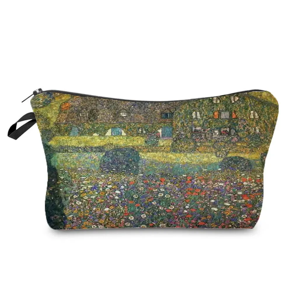 sacs à cosmétiques personnalisés pour femmes, trousse de maquillage, étuis à crayons multifonctions, peinture à l'huile, grilles de larmes, gustability klimt, mode pour dames