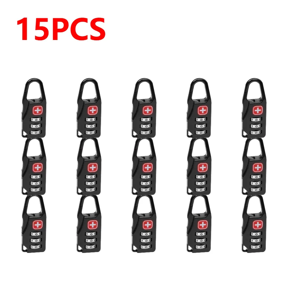 cadenas de verrouillage en alliage portable, 1 à 20 pièces, pour bagages de voyage en plein air, sac à dos à fermeture éclair, sac à main, combinaison antivol sûre, serrure à numéro de code