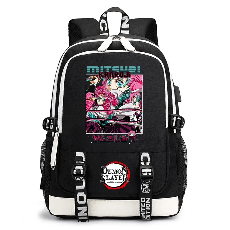 sac à dos demon slayer anime pour l'école, sac à dos léger avec port usb pour garçons, filles, enfants, étudiants