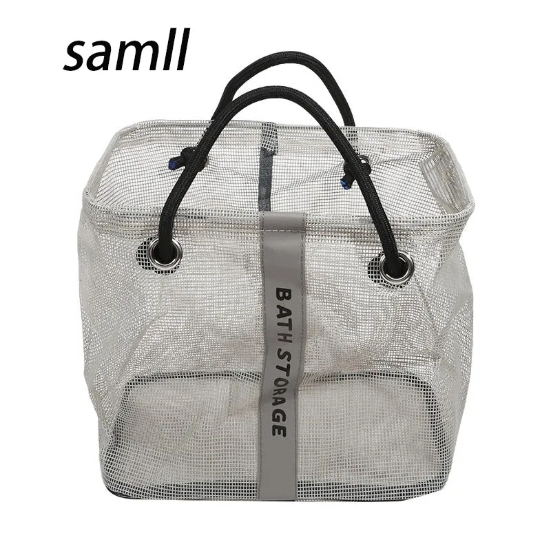 grand/petit sac de douche, trousse de toilette portable, fournitures dentaires pour hommes, trousse de toilette en maille, panier de rangement de voyage pour femmes, 2025