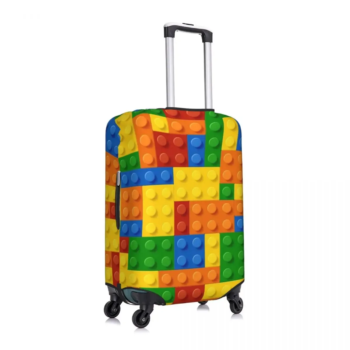 blocs de construction, couvercle de valise imprimé, brique de construction, protection pratique pour affaires, accessoires de bagages, vacances