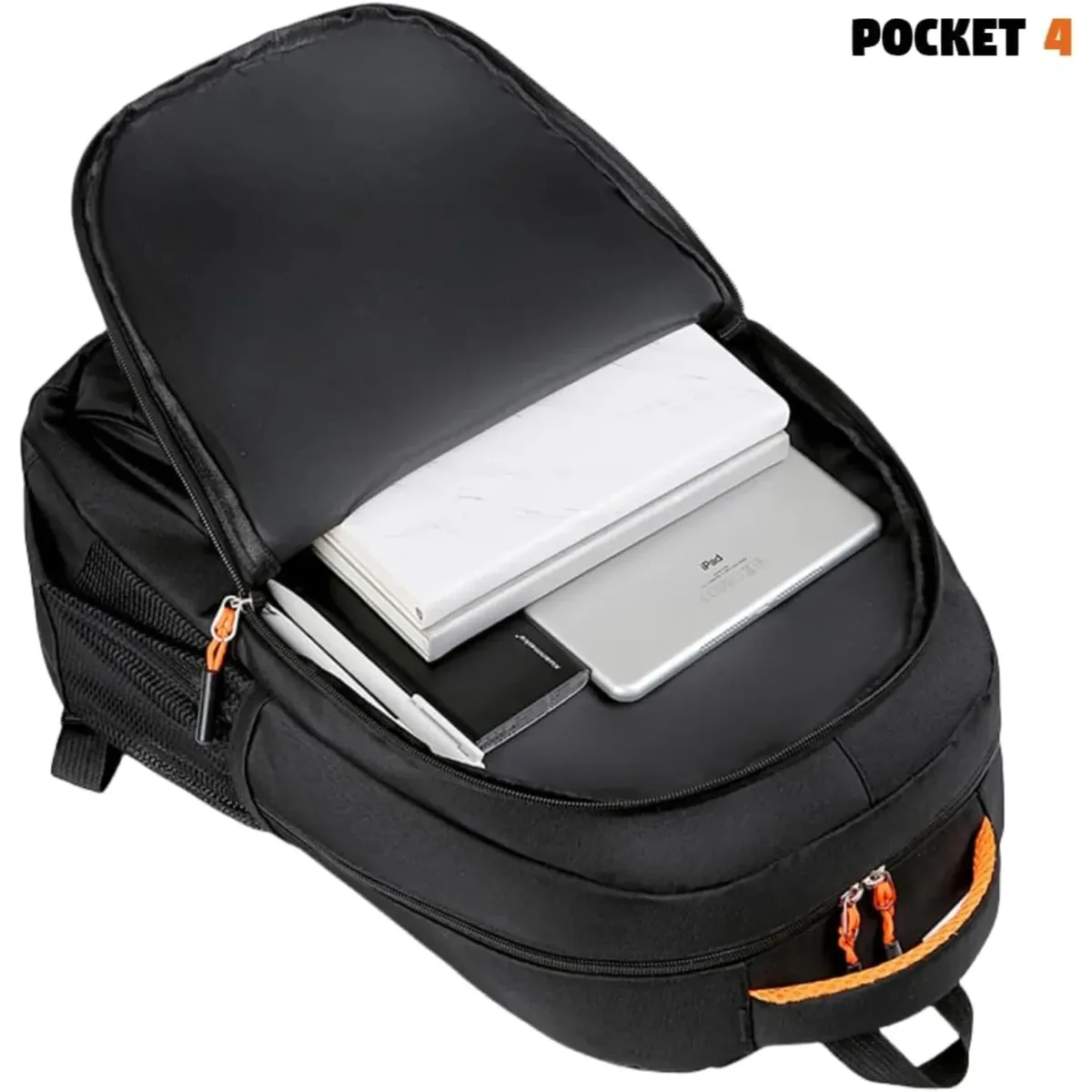 sac à dos pour ordinateur portable de 15,6 pouces avec trois grands compartiments, forte capacité de charge, supporte 45 lb, pour les trajets quotidiens et les voyages