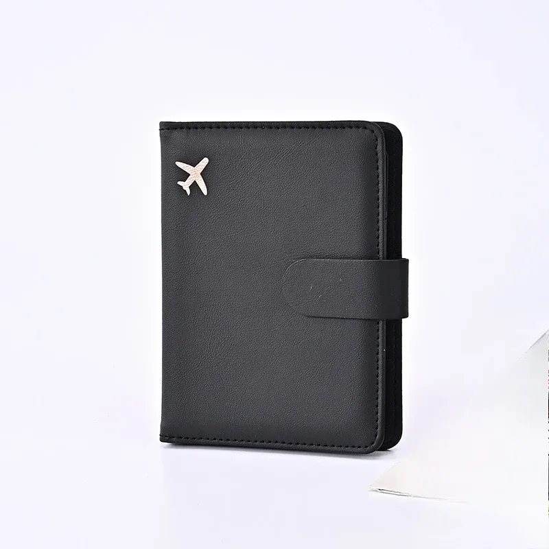 étui porte-passeport en cuir étanche avec porte-cartes de crédit, housse de voyage mignonne pour femme/homme avec fermoir