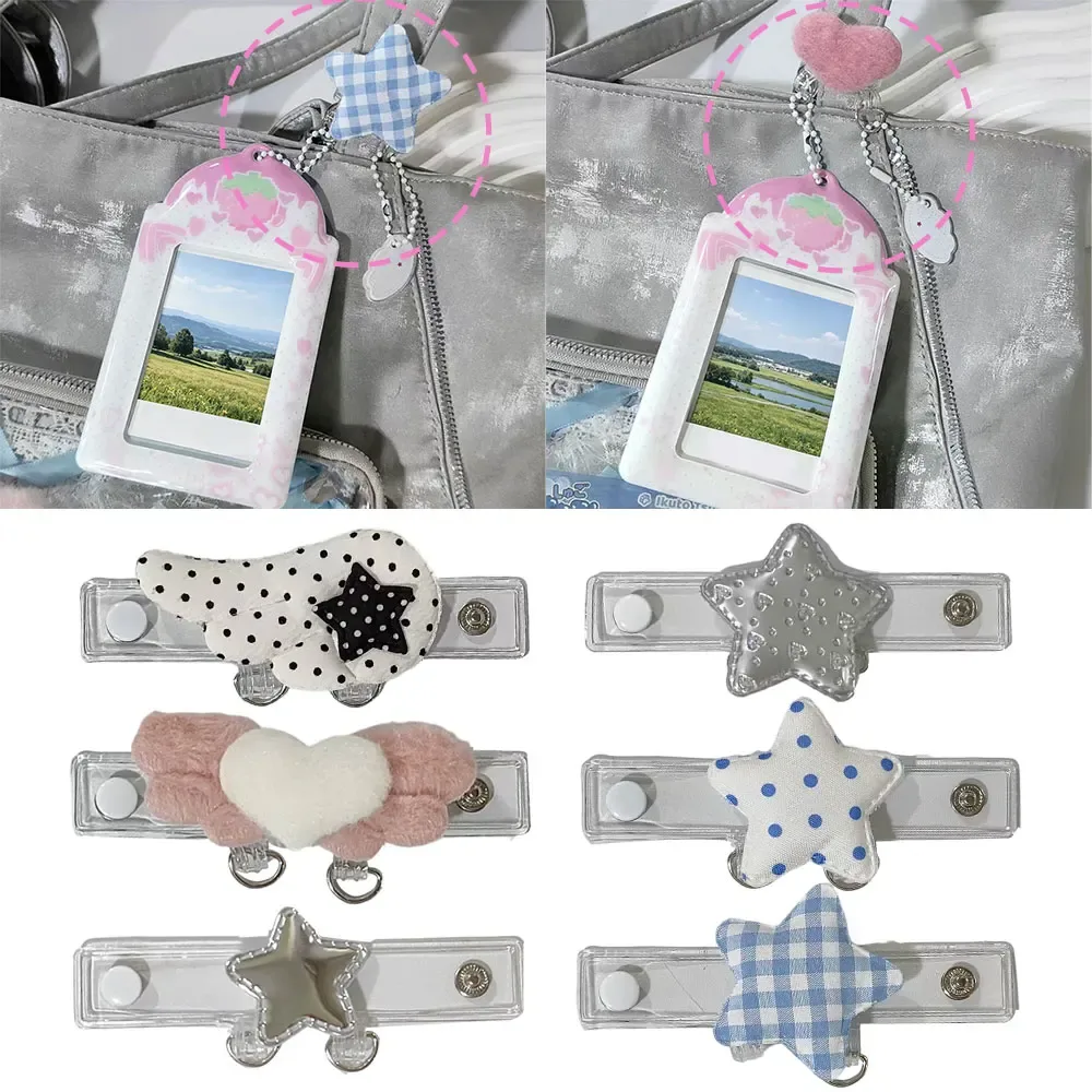 boucle de sac à dos ins, accessoires de décoration pour poupées, boucle de sac à motif, boucle d'extension étoile cœur aile, boucle d'extension de sangle de sac
