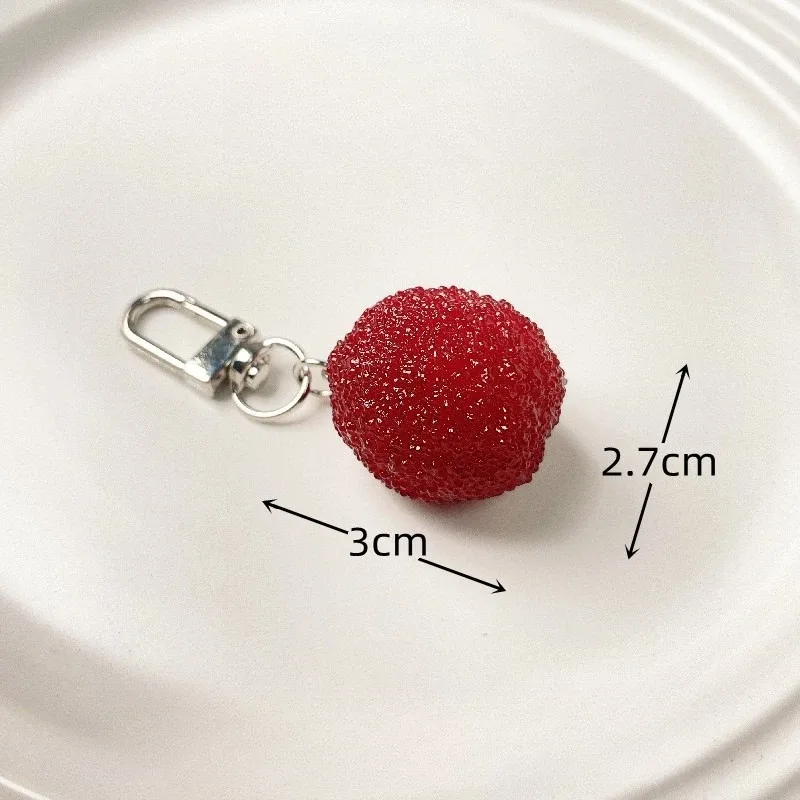 porte-clés réaliste en forme de fruit 3d avec fermoir métallique ouvrable pour sac à main, sac à dos, cadeaux d'été et accessoires de tous les jours.