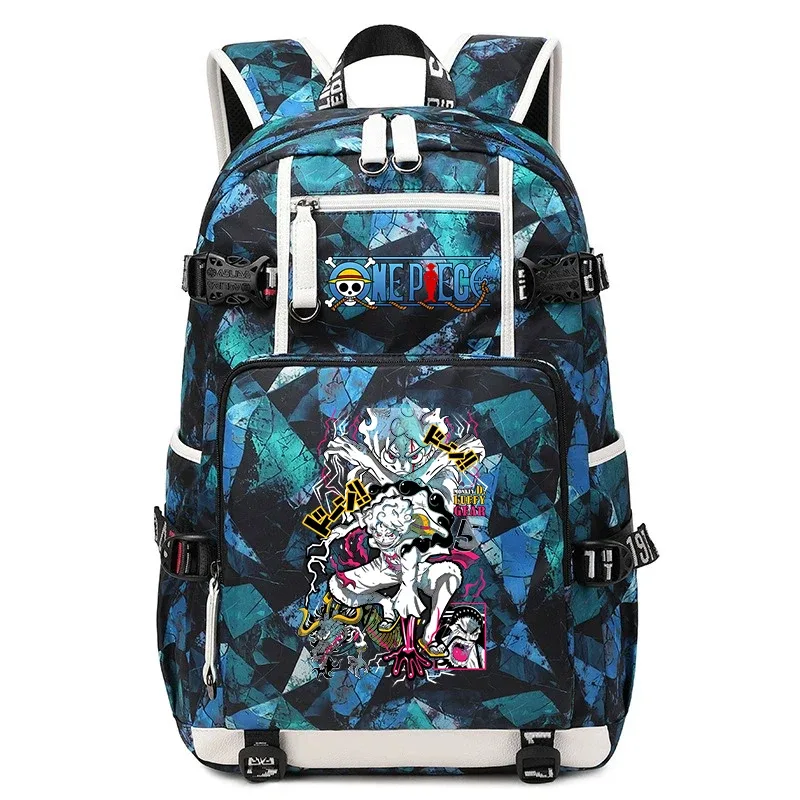 sac à dos d'école décontracté imprimé anime luffy, grande capacité, sac à livres pour garçons et filles, voyage, sport