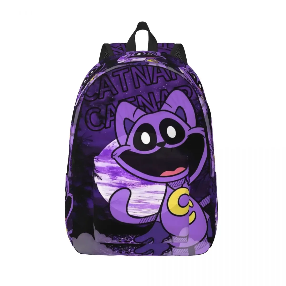 sac à dos en toile personnalisé avec impression 3d de créatures souriantes pour garçons et filles, sacs de voyage pour collège et école, sac à livres pour ordinateur portable de 15 pouces
