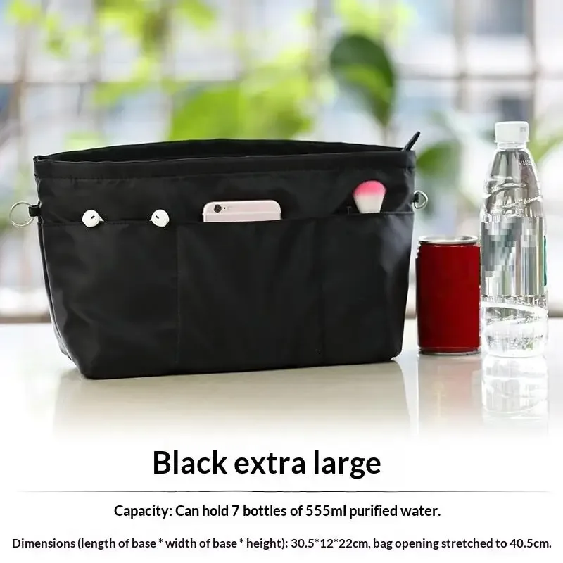 sac de rangement cosmétique vintage avec fermeture éclair, multi-poches, couleur unie, multifonctionnel pour femmes