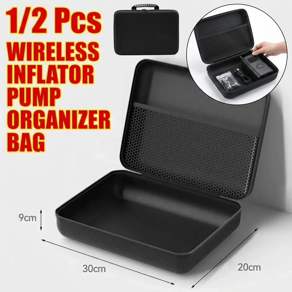 Sac de rangement portable pour aspirateur de voiture, sac à outils pour aspirateur de voiture, organisateur de rangement pour aspirateur, étui de rangement à fermeture éclair, 1/2 pièces