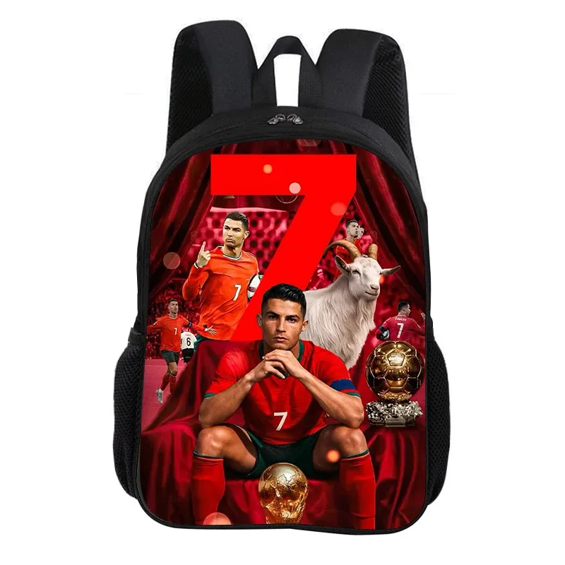 sac à dos scolaire ronaldo cr football star, sac à dos pour enfant, sac à livres, sac à dos de mode, sac à dos de sport, cadeau pour enfant