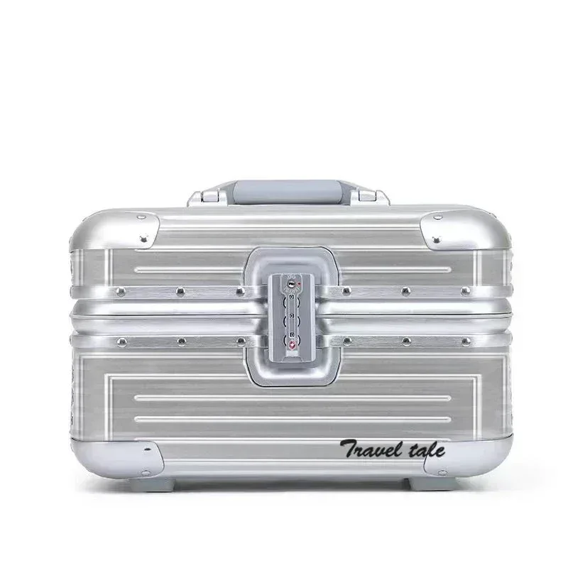 valise de cabine en aluminium de 12 à 15 pouces, petite valise rigide, trousse de toilette, bagage discret