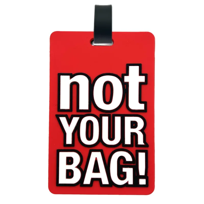 étiquette de bagage en pvc pour sac de voyage, sac fourre-tout, avec porte-carte de visite et cache de confidentialité it's not you bags