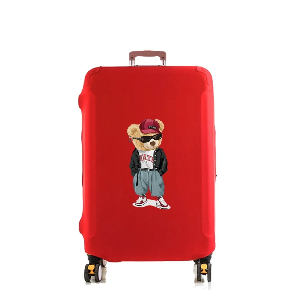 housse de protection pour bagages, protection de valise, élasticité épaisse, couverte de poussière, étui de protection anti-rayures, ensemble de chariot de 18 à 32 pouces, veste ours