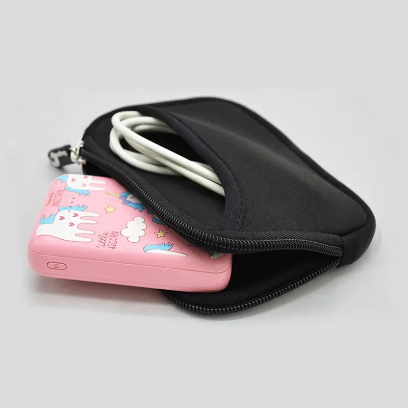 petit sac de rangement en néoprène pour voyage, accessoires numériques, pochette pour gadgets, support pour écouteurs, sac portable pour câble de données usb