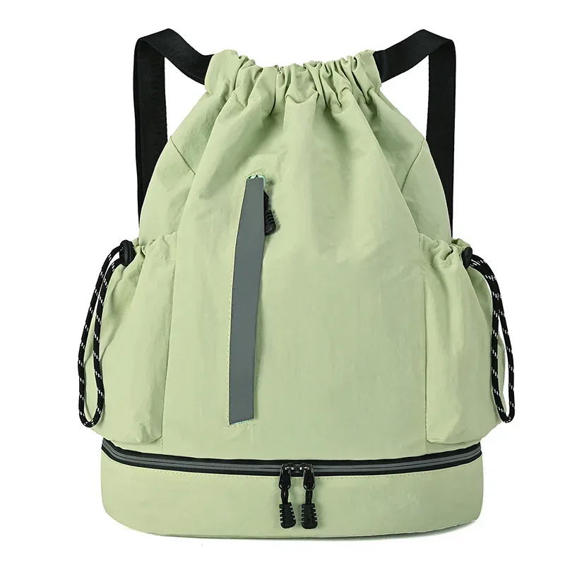 sac à dos de voyage avec cordon de serrage, imperméable, léger, avec bande réfléchissante, idéal pour la mode quotidienne