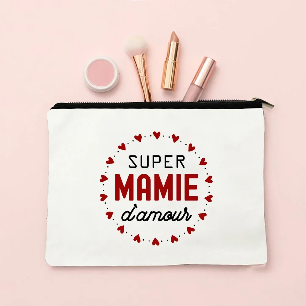 sacs à cosmétiques college avec fermeture éclair, cadeaux pour mamie, trousse de maquillage, meilleure grand-mère du monde, poudres de toilette, annonce de grossesse, voyage, présidence, eser