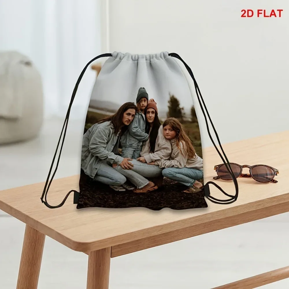 Sac à dos personnalisé avec cordon de serrage, sac à cordon portable, adapté pour la salle de sport, les voyages, le sport, cadeau de rentrée scolaire, 1 pièce