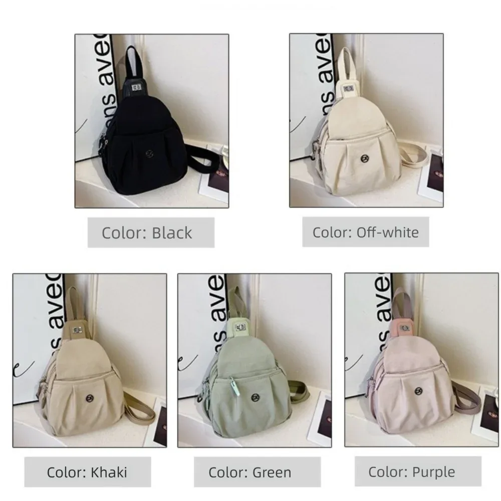 sac à dos polyvalent en nylon, sac à bandoulière étanche de grande capacité, sac de poitrine léger multifonctionnel, sac polochon
